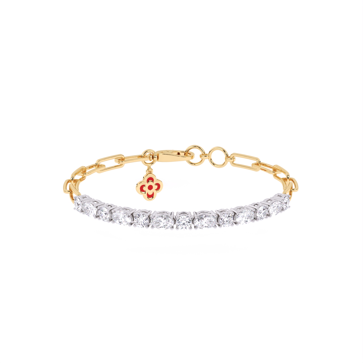 Oval & Round Lab Grown Diamond Loose Bracelet